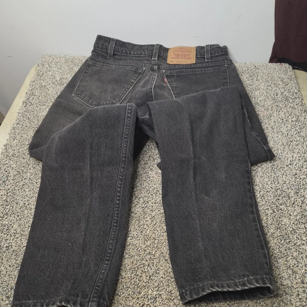 Vintage Levis 550 Mens 33x34 Black Relaxed Fit Tapered Leg Jeans Made in USA 90s